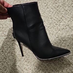Steve Madden Black Heeled Ankle Boots